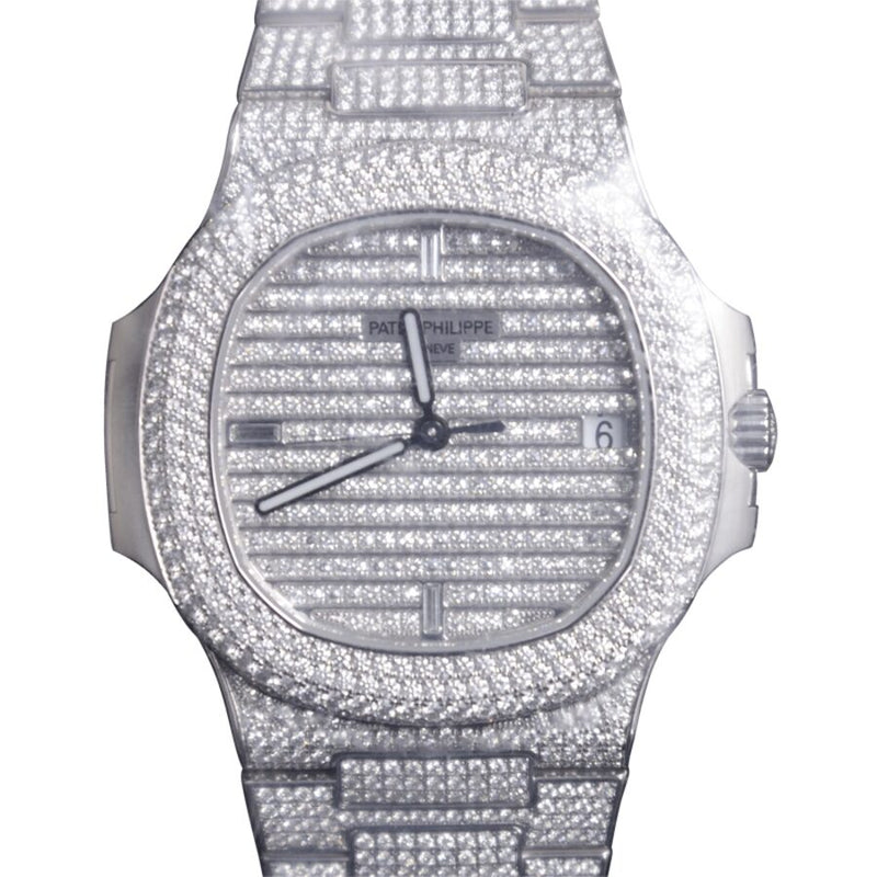 Patek Philippe Nautilus Automatic Diamond Silver Dial Unisex Watch #5719-1G-001 - Watches of America #2