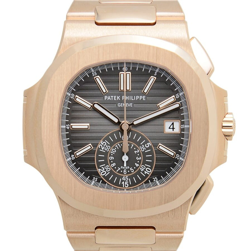 Patek Philippe Nautilus Black Dial 18kt Rose Gold Chronograph Automatic Men's Watch #5980-1R-001 - Watches of America #2
