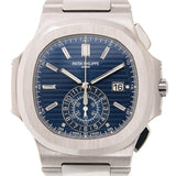 Patek Philippe Nautilus Chronograph Diamond Blue Dial Men's Watch #5976-1G-001 - Watches of America