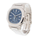 Patek Philippe Nautilus Chronograph Diamond Blue Dial Men's Watch #5976-1G-001 - Watches of America #4