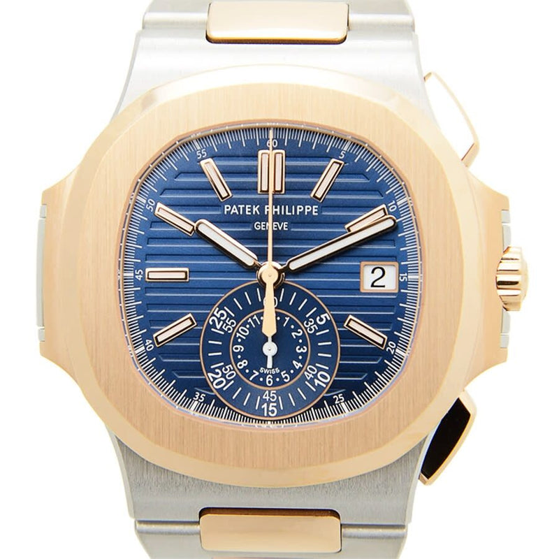 Patek Philippe Nautilus Chronograph Blue Dial Men's Watch #5980-1AR-001 - Watches of America #2
