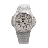 Patek Philippe Nautilus Ladies 18K White Gold Watch #7021/1G - Watches of America
