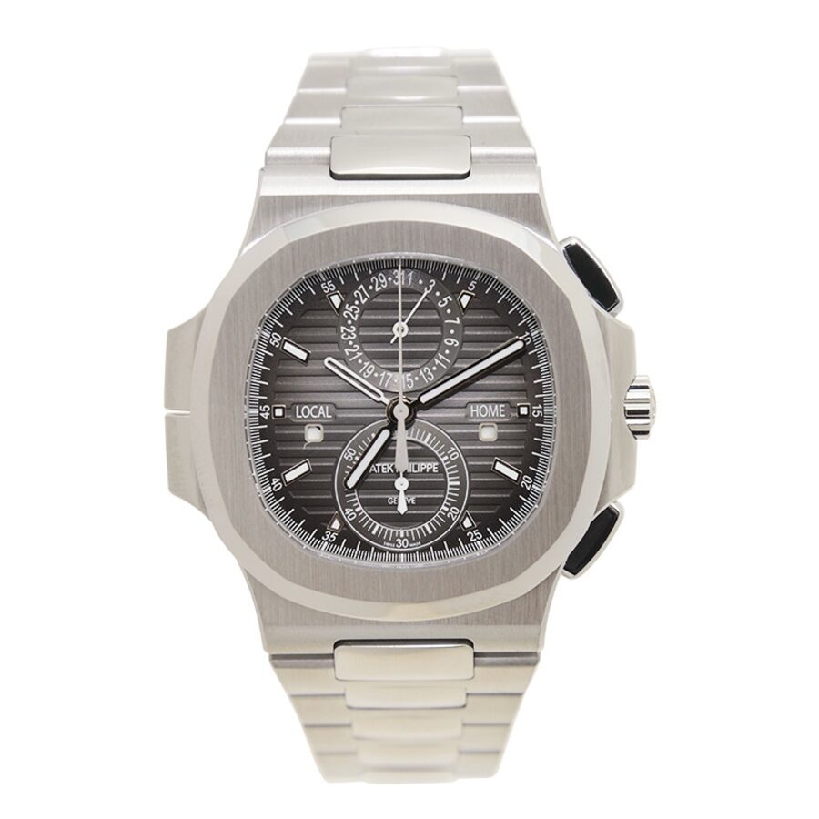 Patek Philippe Nautilus Travel Time Chronograph Stainless Steel Automatic Men s Watch 5990 1A 001 Watches of America