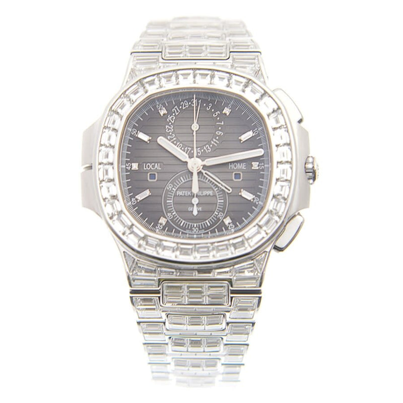 Patek Philippe Nautilus White Gold Diamond Automatic Black Dial Men's Watch #5990/1400G-001 - Watches of America #3