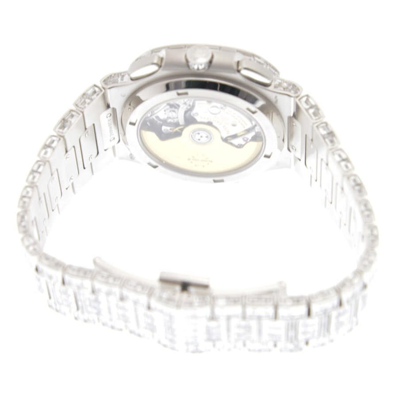 Patek Philippe Nautilus White Gold Diamond Automatic Black Dial Men's Watch #5990/1400G-001 - Watches of America #5
