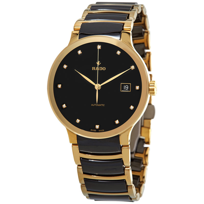 Rado Automatic Diamond Black Dial Unisex Watch #R30079762 - Watches of America