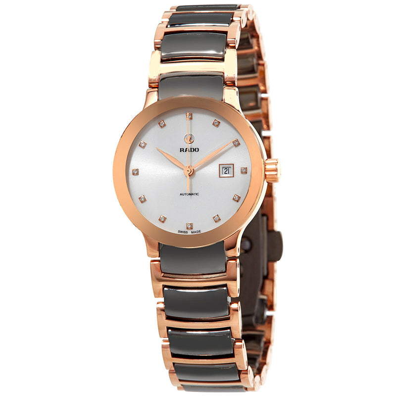 Rado Automatic Diamond Silver Dial Ladies Watch #R30183762 - Watches of America