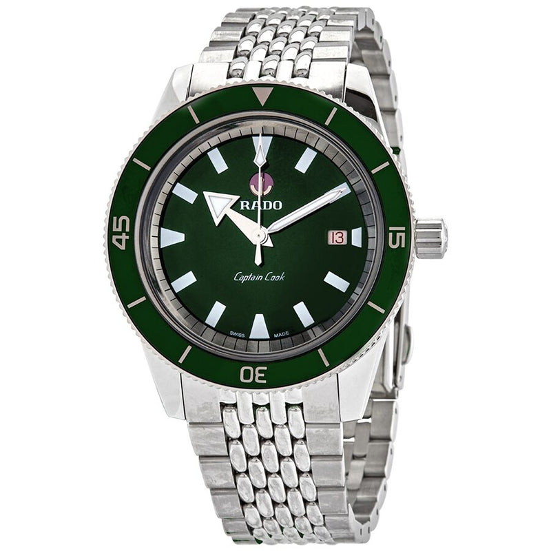 Rado Captain Cook Automatic Green Dial Men's Watch #R32505313 - Watches of America