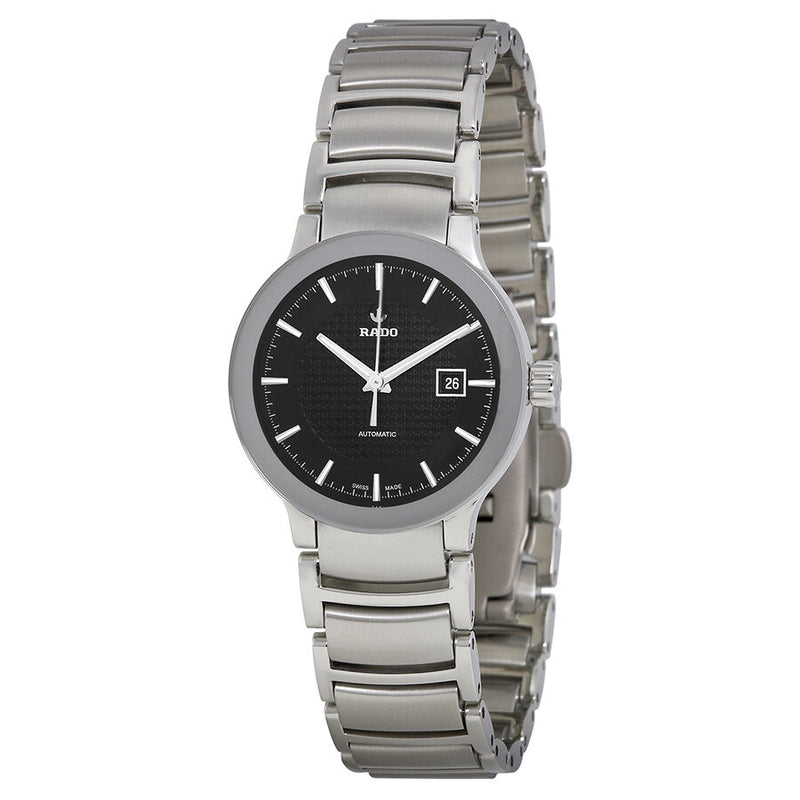 Rado Centrix Automatic Black Dial Stainless Steel Ladies Watch #R30940163 - Watches of America