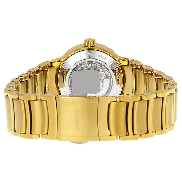 Rado Centrix Automatic Gold Dial Yellow-Gold Plated Stainless Steel Ladies Watch #R30280253 - Watches of America #3