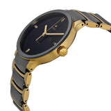 Rado Centrix Black Dial Gold-plated and Black Ceramic Men's Watch #R30035712 - Watches of America #2