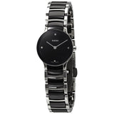 Rado Centrix Black Dial Steel and Ceramic Ladies Watch #R30191712 - Watches of America