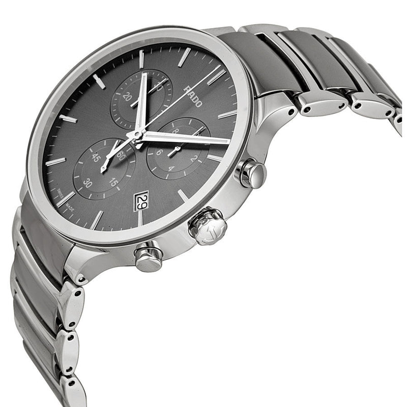 Rado Centrix Chronograph Dark Grey Dial Platinum-tone Ceramic Men's Watch #R30122122 - Watches of America #2