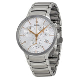 Rado Centrix Chronograph Silver Dial Stainless Steel Men's Watch #R30122113 - Watches of America