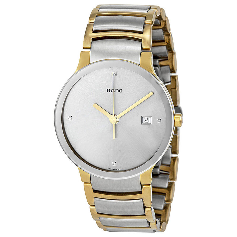 Rado Centrix Jubile Silver Dial Two-tone Men's Watch #R30931713 - Watches of America