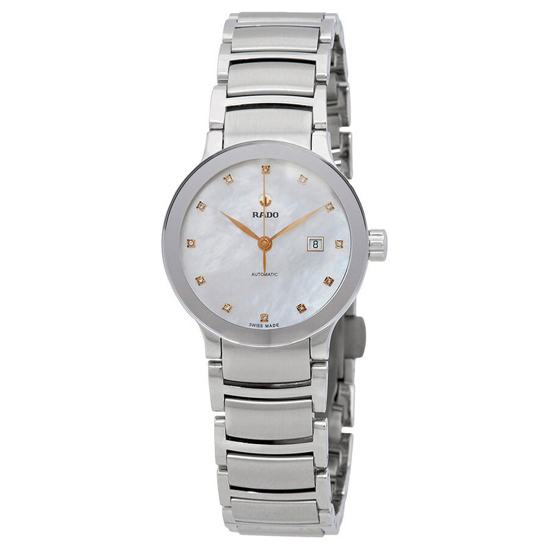 Rado Centrix Automatic Mother of Pearl Diamond Dial Ladies Watch #R30027923 - Watches of America