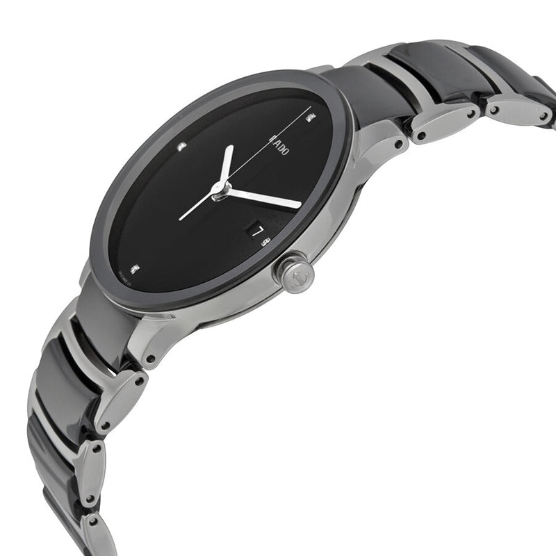 Rado Centrix Quartz Black Dial Black Ceramic Unisex  Watch #R30934712 - Watches of America #2