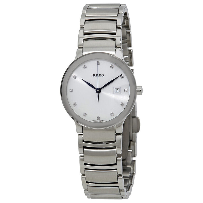 Rado Centrix Silver Diamond Dial Ladies Watch #R30928733 - Watches of America