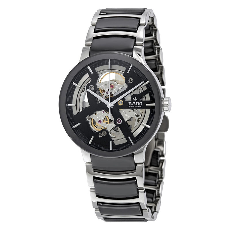 Rado Centrix Black Skeleton Dial Men's Watch #R30178152 - Watches of America