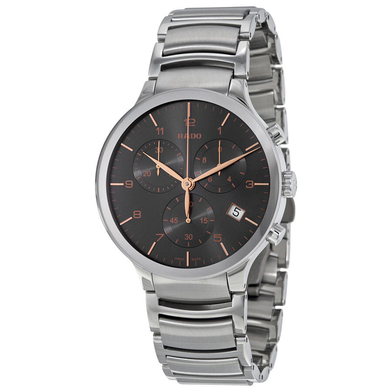 Rado Centrix XL Chronograph Grey Dial Men's Watch #R30122103 - Watches of America