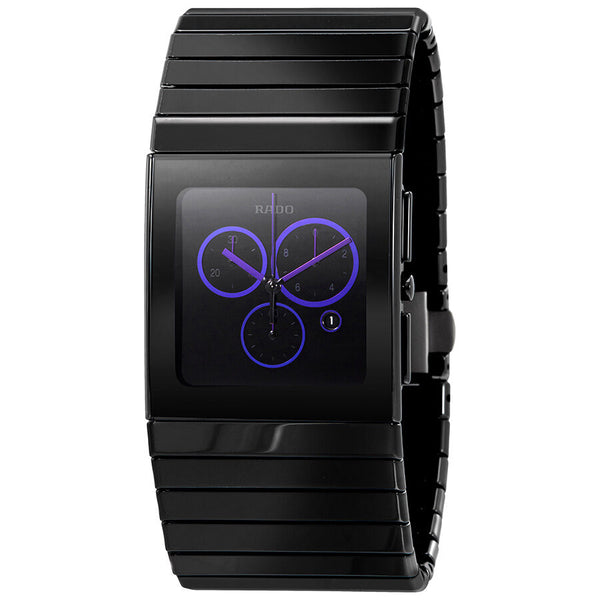 Rado Ceramica Chronograph Black Dial Men's Watch #R21714182 - Watches of America