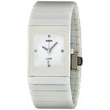 Rado Ceramica Quartz Diamond White Dial Ladies Watch #R21711702 - Watches of America