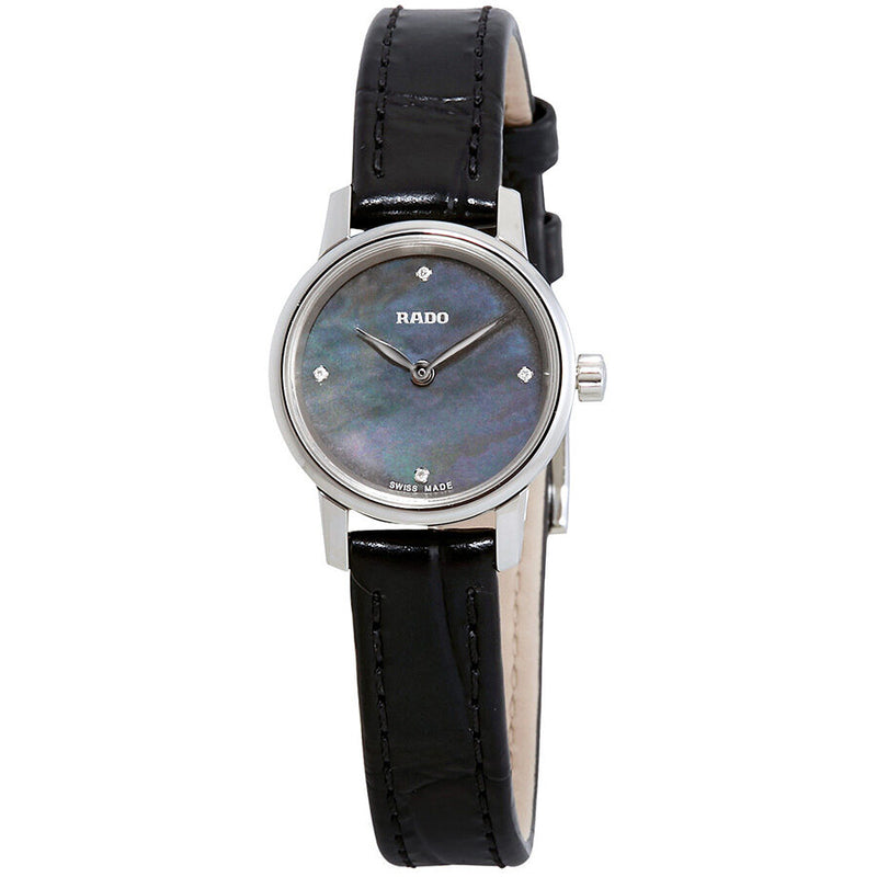 Rado Coupole Classic Black Mother of Pearl Diamond Dial Ladies Watch #R22890965 - Watches of America