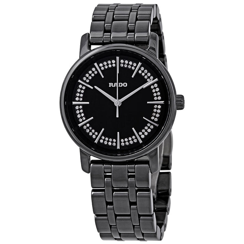 Rado Diamaster Black Crystal Dial Ladies Watch #R14063727 - Watches of America