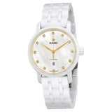 Rado DiaMaster Mother Of Pearl Dial Automatic Ladies Ceramic Watch #R14044917 - Watches of America