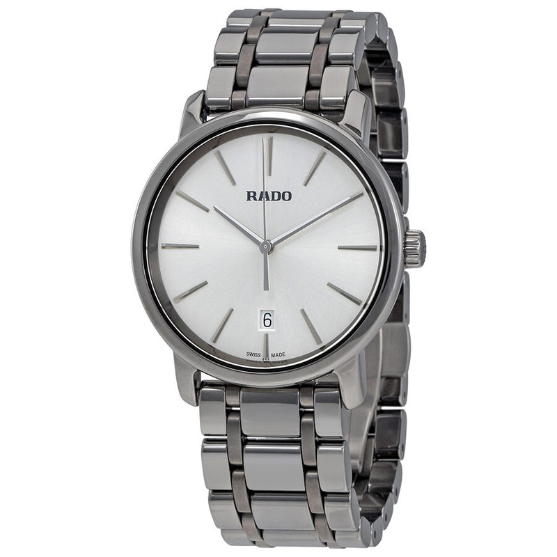 Rado DiaMaster XL Silver Dial Men's Ceramic Watch #R14072112 - Watches of America