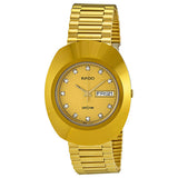 Rado Diastar Quartz Diamond Gold Dial Men's Watch #R12393633 - Watches of America