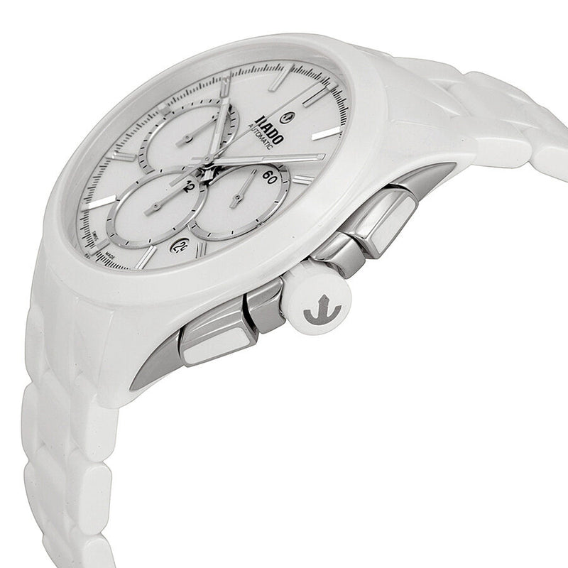 Rado Hyperchrome Automatic Chronograph White Dial White Ceramic Men's Watch #R32274012 - Watches of America #2
