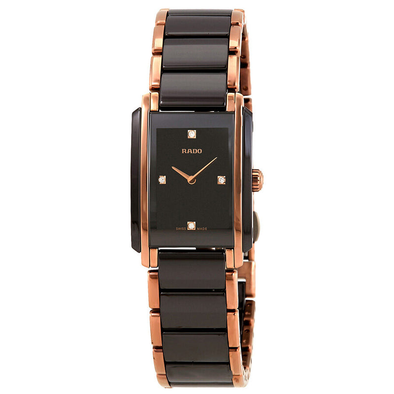 Rado Integral Black Diamond Dial Ladies Watch #R20201712 - Watches of America