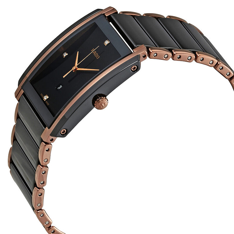 Rado Integral L Black Dial Ceramic Diamond Men's Watch #R20207712 - Watches of America #2