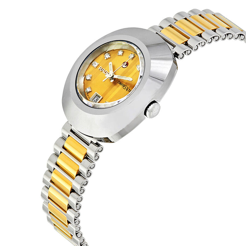 Rado Original Diastar Automatic Diamond Gold Dial Ladies Watch #R12403633 - Watches of America #2