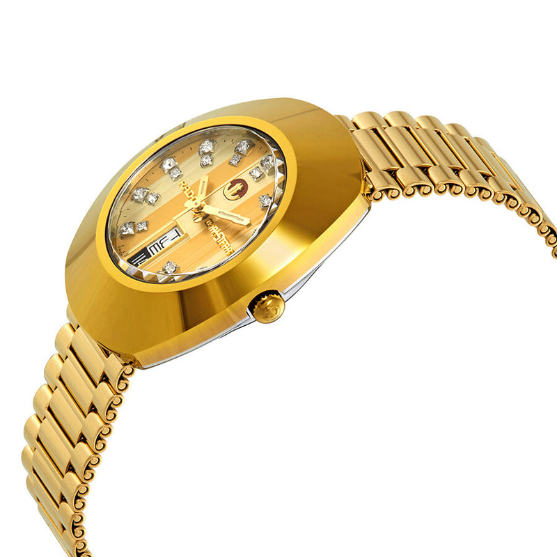 Rado Original Yellow Gold Diamond Dial Men's L Watch #R12413803 - Watches of America #2