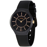 Rado Thinline Black Ceramic Ladies Watch #R27742159 - Watches of America