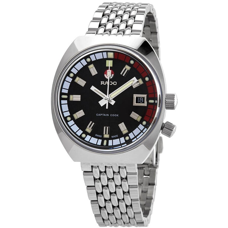 Rado Tradition Captain Cook MKII Automatic Black Dial Men's Watch #R33522153 - Watches of America
