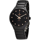 Rado True Automatic Diamond Black Dial Men's Watch #R27056732 - Watches of America