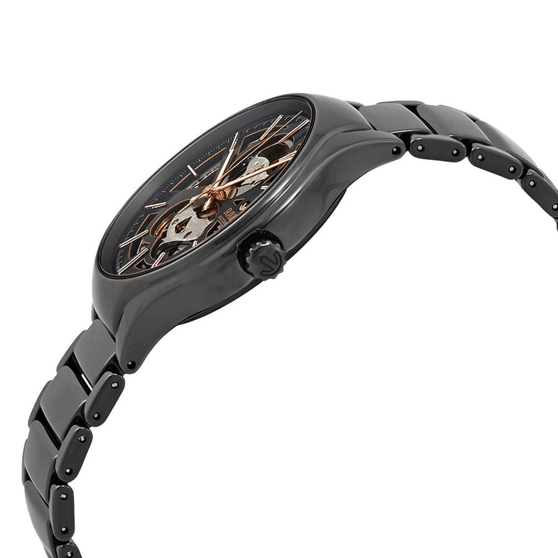 Rado True Automatic Open Heart Black/Skeleton Dial Men's High-Tech Ceramic Watch #R27100162 - Watches of America #2