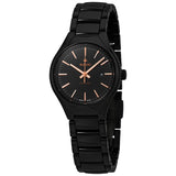 Rado True Black Dial Automatic Ladies Ceramic Watch #R27242162 - Watches of America