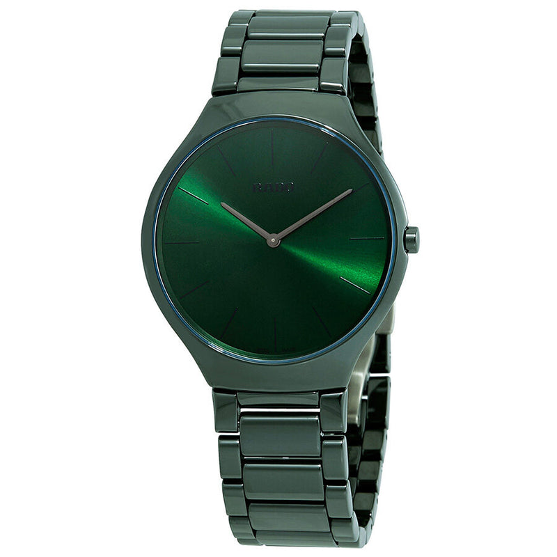 Rado true thinline green best sale