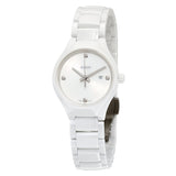 Rado True High-tech White Ceramic Diamond Ladies Watch #R27061712 - Watches of America