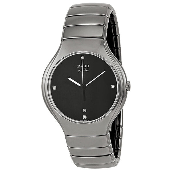 Rado True Jubile Platinum-tone Ceramic Men's Watch #R27654742 - Watches of America