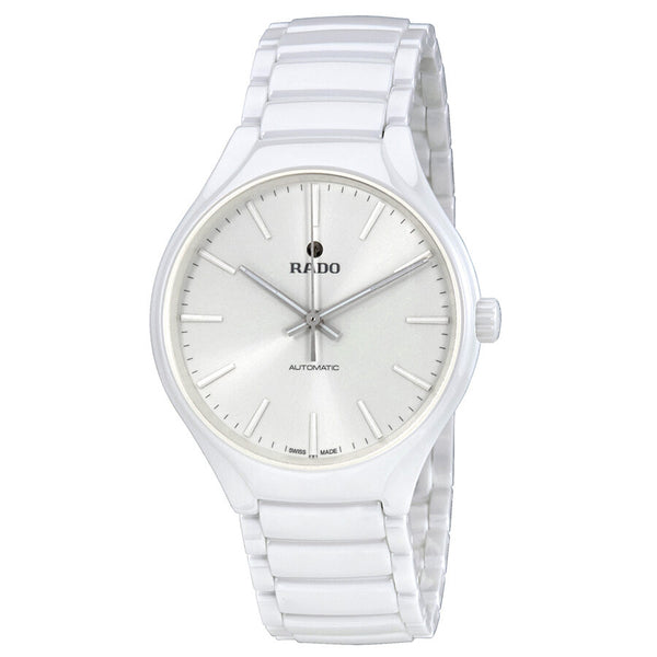 Rado True L White Dial Men's Ceramic Watch #R27058012 - Watches of America