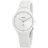 Rado True Thinline Automatic White Dial Ceramic Unisex  Watch #R27970102 - Watches of America