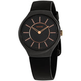 Rado True Thinline Black Diamond Dial Ladies Watch #R27742709 - Watches of America