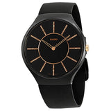 Rado True Thinline Diamond Black Dial Black Ceramic Men's Watch #R27741709 - Watches of America