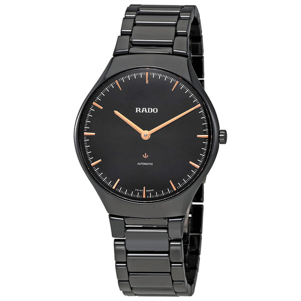 Rado True Thinline L Automatic Black Dial Men's Watch #R27969172 - Watches of America