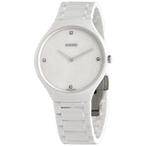 Rado True Thinline Mother of Pearl Dial White Ceramic Men's Watch #R27957902 - Watches of America